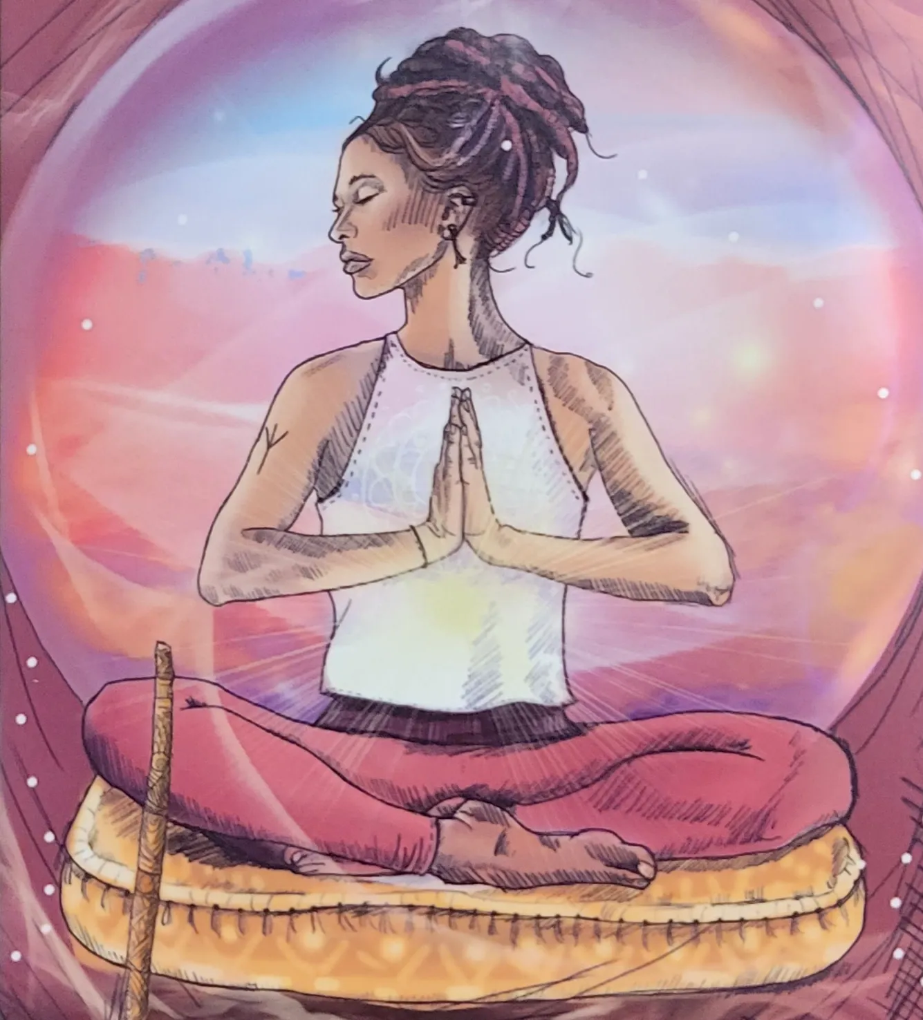 7 of Wands/Light Seers Tarot - Chris-Anne Donnelly