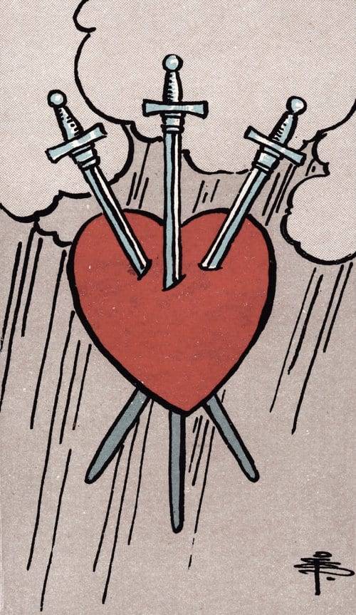 Three of Swords - Waite Smith