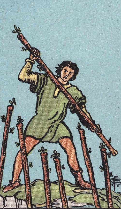 Seven of Wands - Waite Smith
