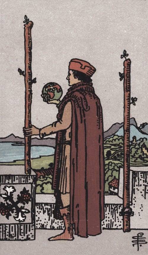 Two of Wands - Waite Smith