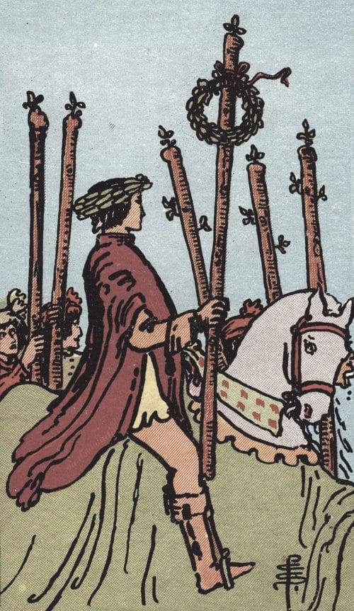 Six of Wands - Waite Smith